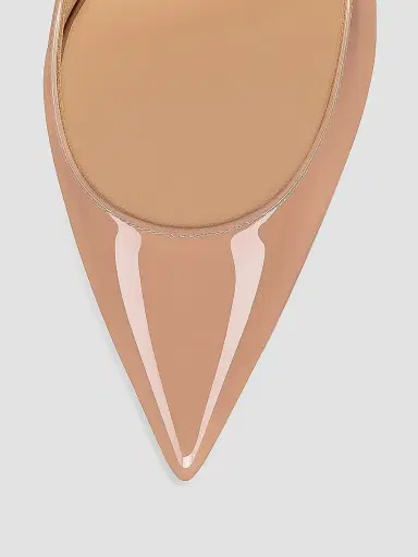 Christian Louboutin Women's Hot Chick Sling 70MM Patent Leather Pumps - Beige - Size 12 | Thumbnail 4 Christian Louboutin Women's Hot Chick Sling 70MM Patent Leather Pumps - Beige - Size 12 | Thumbnail 4
