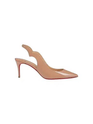 Christian Louboutin Women's Hot Chick Sling 70MM Patent Leather Pumps - Beige - Size 12 | Thumbnail 1 Christian Louboutin Women's Hot Chick Sling 70MM Patent Leather Pumps - Beige - Size 12 | Thumbnail 1