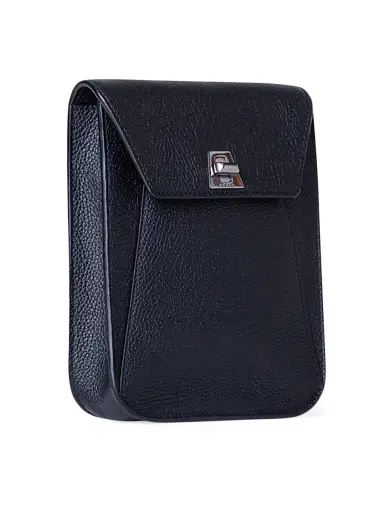 Akris Women's Mini Anouk Leather Messenger Bag - Black | Thumbnail 2 Akris Women's Mini Anouk Leather Messenger Bag - Black | Thumbnail 2