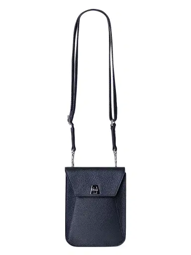 Akris Women's Mini Anouk Leather Messenger Bag - Black | Thumbnail 4 Akris Women's Mini Anouk Leather Messenger Bag - Black | Thumbnail 4