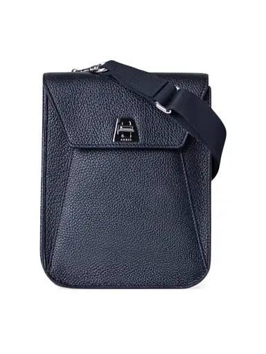Akris Women's Mini Anouk Leather Messenger Bag - Black | Thumbnail 1 Akris Women's Mini Anouk Leather Messenger Bag - Black | Thumbnail 1