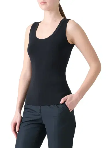 Akris Women's Silk Knit Tank - Black | Thumbnail 4 Akris Women's Silk Knit Tank - Black | Thumbnail 4