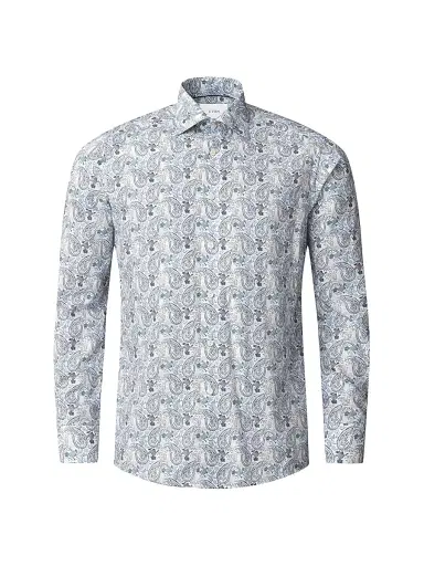 Eton Men's Paisley Cotton-Blend Button-Front Shirt - Blue | Thumbnail 2 Eton Men's Paisley Cotton-Blend Button-Front Shirt - Blue | Thumbnail 2