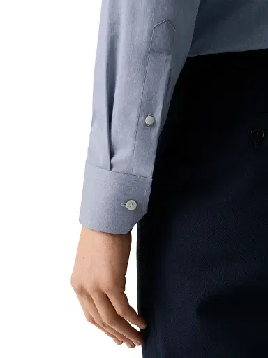 Eton Men's Slim-Fit Melange Solid Button-Front Shirt | Thumbnail 6 Eton Men's Slim-Fit Melange Solid Button-Front Shirt | Thumbnail 6