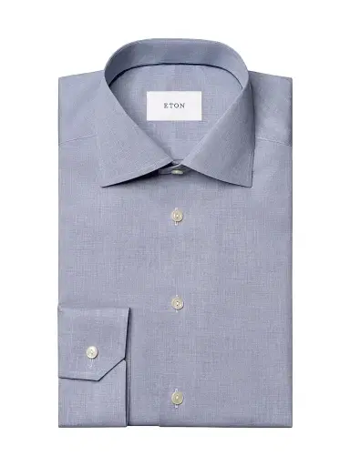 Eton Men's Slim-Fit Melange Solid Button-Front Shirt | Thumbnail 1 Eton Men's Slim-Fit Melange Solid Button-Front Shirt | Thumbnail 1