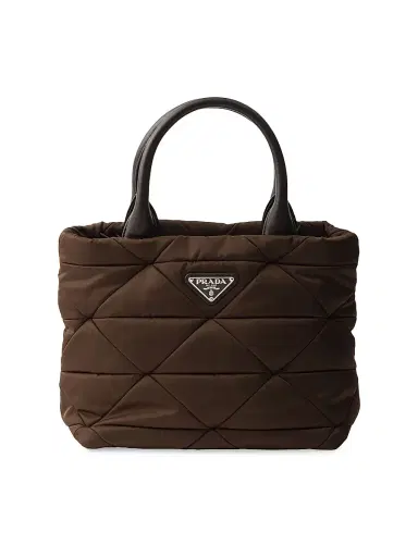 Prada Women's Small Padded Re-Nylon Tote Bag | Thumbnail 1 Prada Women's Small Padded Re-Nylon Tote Bag | Thumbnail 1