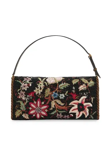 Valentino Garavani Women's Vain Soft Embroidered Small Shoulder Bag | Thumbnail 5 Valentino Garavani Women's Vain Soft Embroidered Small Shoulder Bag | Thumbnail 5