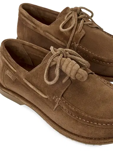 LOEWE Men's x Paula's Ibiza Campo Suede Boat Shoes - Brown | Thumbnail 4 LOEWE Men's x Paula's Ibiza Campo Suede Boat Shoes - Brown | Thumbnail 4