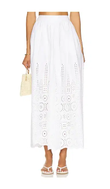 susana monaco Embroidered Poplin Maxi Skirt | Thumbnail 1 susana monaco Embroidered Poplin Maxi Skirt | Thumbnail 1