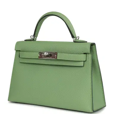 HERMÈS Hermes Kelly Sellier 20 Vert Criquet Epsom Palladium Hardware | Thumbnail 5 HERMÈS Hermes Kelly Sellier 20 Vert Criquet Epsom Palladium Hardware | Thumbnail 5