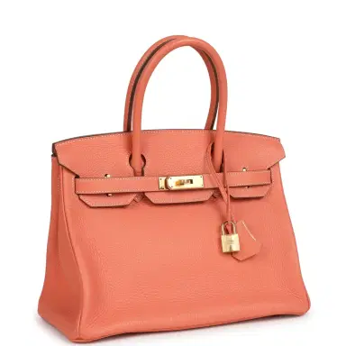 HERMÈS Pre-owned Hermes Birkin 30 Crevette Clemence Gold Hardware | Thumbnail 2 HERMÈS Pre-owned Hermes Birkin 30 Crevette Clemence Gold Hardware | Thumbnail 2