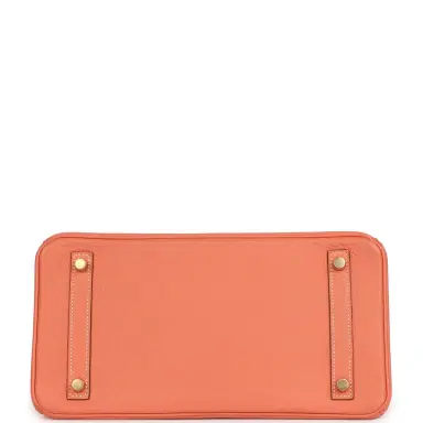 HERMÈS Pre-owned Hermes Birkin 30 Crevette Clemence Gold Hardware | Thumbnail 6 HERMÈS Pre-owned Hermes Birkin 30 Crevette Clemence Gold Hardware | Thumbnail 6