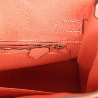 HERMÈS Pre-owned Hermes Birkin 30 Crevette Clemence Gold Hardware | Thumbnail 9 HERMÈS Pre-owned Hermes Birkin 30 Crevette Clemence Gold Hardware | Thumbnail 9