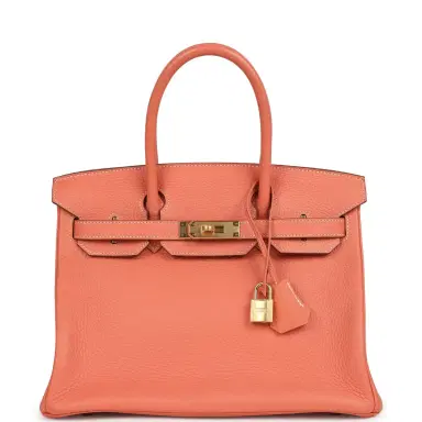 HERMÈS Pre-owned Hermes Birkin 30 Crevette Clemence Gold Hardware | Thumbnail 1 HERMÈS Pre-owned Hermes Birkin 30 Crevette Clemence Gold Hardware | Thumbnail 1