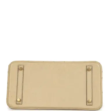 HERMÈS Pre-owned Hermes Birkin 30 Parchemin Ostrich Gold Hardware | Thumbnail 6 HERMÈS Pre-owned Hermes Birkin 30 Parchemin Ostrich Gold Hardware | Thumbnail 6
