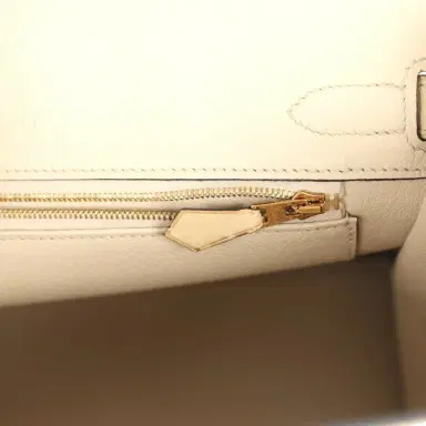 HERMÈS Pre-owned Hermes Birkin 30 Parchemin Ostrich Gold Hardware | Thumbnail 9 HERMÈS Pre-owned Hermes Birkin 30 Parchemin Ostrich Gold Hardware | Thumbnail 9