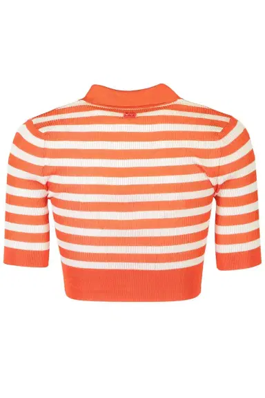 Dolce & Gabbana Cropped Stripe Polo | Thumbnail 5 Dolce & Gabbana Cropped Stripe Polo | Thumbnail 5