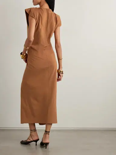 Isabel Marant Nadela Asymmetric Gathered Cotton-jersey Maxi Dress | Thumbnail 3 Isabel Marant Nadela Asymmetric Gathered Cotton-jersey Maxi Dress | Thumbnail 3