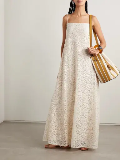Staud Delfina Organic Cotton-blend Guipure Lace Maxi Dress | Thumbnail 2 Staud Delfina Organic Cotton-blend Guipure Lace Maxi Dress | Thumbnail 2
