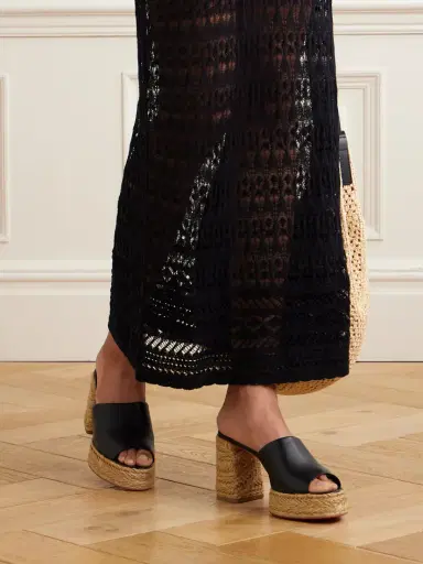 Christian Louboutin Calakala 85 Leather Espadrille Platform Mules | Thumbnail 2 Christian Louboutin Calakala 85 Leather Espadrille Platform Mules | Thumbnail 2