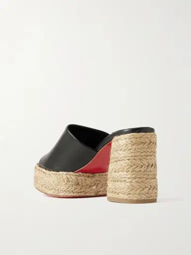 Christian Louboutin Calakala 85 Leather Espadrille Platform Mules | Thumbnail 3 Christian Louboutin Calakala 85 Leather Espadrille Platform Mules | Thumbnail 3
