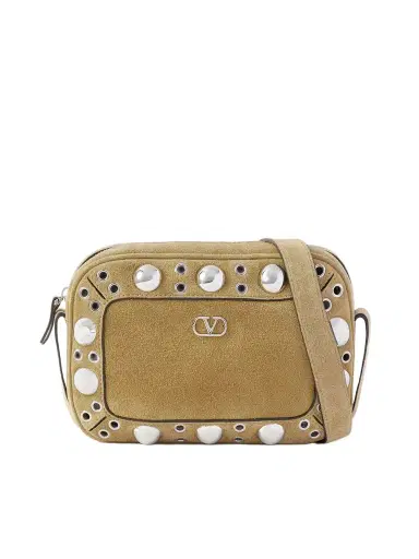 Valentino Garavani Nellcôte Embellished Suede Shoulder Bag | Thumbnail 1 Valentino Garavani Nellcôte Embellished Suede Shoulder Bag | Thumbnail 1