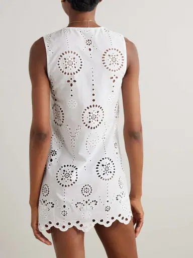 Matteau Scalloped Broderie Anglaise Cotton Mini Dress | Thumbnail 3 Matteau Scalloped Broderie Anglaise Cotton Mini Dress | Thumbnail 3
