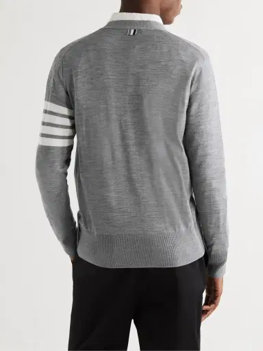 Thom Browne Striped Wool Cardigan - Men | Thumbnail 3 Thom Browne Striped Wool Cardigan - Men | Thumbnail 3