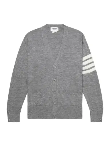 Thom Browne Striped Wool Cardigan - Men | Thumbnail 1 Thom Browne Striped Wool Cardigan - Men | Thumbnail 1