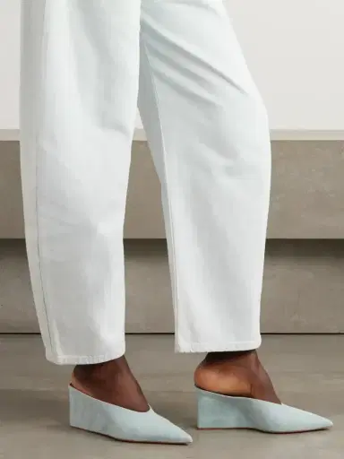 Alaïa 75 Suede Wedge Mules | Thumbnail 2 Alaïa 75 Suede Wedge Mules | Thumbnail 2