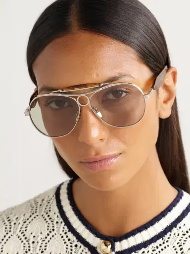 Jacques Marie Mage Aspen Aviator-style Silver-tone And Acetate Sunglasses | Thumbnail 2 Jacques Marie Mage Aspen Aviator-style Silver-tone And Acetate Sunglasses | Thumbnail 2