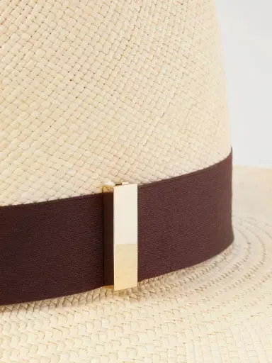 Gigi Burris Requiem Embellished Cotton Sateen-trimmed Straw Fedora | Thumbnail 4 Gigi Burris Requiem Embellished Cotton Sateen-trimmed Straw Fedora | Thumbnail 4