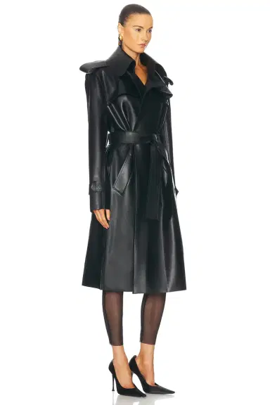Norma Kamali Double Breasted Trench Coat | Thumbnail 3 Norma Kamali Double Breasted Trench Coat | Thumbnail 3