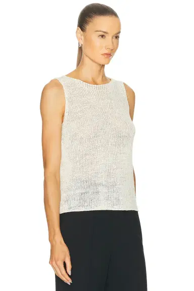 Enza Costa Linen Open Knit Tank Top | Thumbnail 2 Enza Costa Linen Open Knit Tank Top | Thumbnail 2