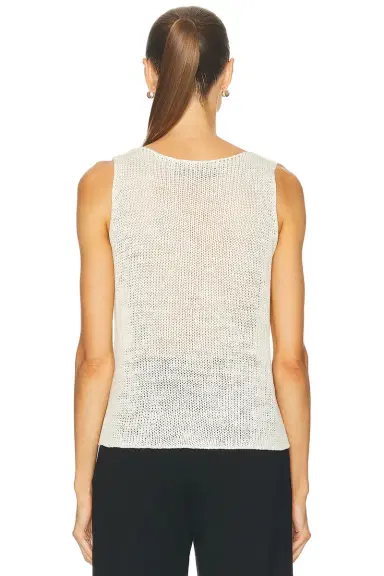 Enza Costa Linen Open Knit Tank Top | Thumbnail 3 Enza Costa Linen Open Knit Tank Top | Thumbnail 3