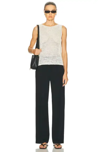 Enza Costa Linen Open Knit Tank Top | Thumbnail 4 Enza Costa Linen Open Knit Tank Top | Thumbnail 4