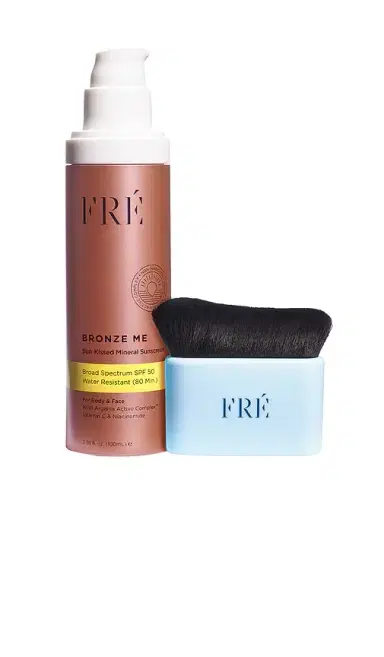 FRE Bronze Me Sunkissed Mineral Sunscreen SPF 50 With Bronzing Body Brush | Thumbnail 1 FRE Bronze Me Sunkissed Mineral Sunscreen SPF 50 With Bronzing Body Brush | Thumbnail 1