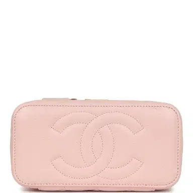 Chanel Chanel Small CC Vanity Case Light Pink Caviar Faux Pearls Brushed Gold Hardware | Thumbnail 6 Chanel Chanel Small CC Vanity Case Light Pink Caviar Faux Pearls Brushed Gold Hardware | Thumbnail 6
