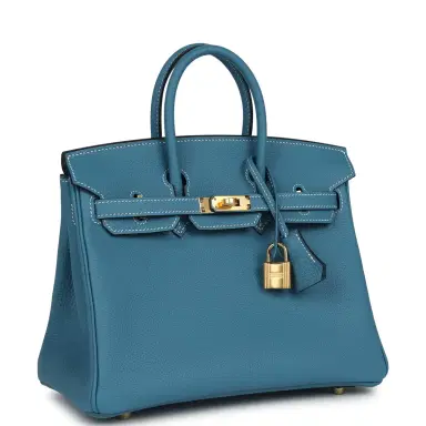 HERMÈS Hermes Birkin 25 Blue Jean Togo Gold Hardware | Thumbnail 2 HERMÈS Hermes Birkin 25 Blue Jean Togo Gold Hardware | Thumbnail 2