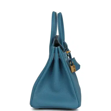 HERMÈS Hermes Birkin 25 Blue Jean Togo Gold Hardware | Thumbnail 4 HERMÈS Hermes Birkin 25 Blue Jean Togo Gold Hardware | Thumbnail 4