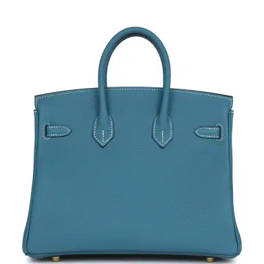 HERMÈS Hermes Birkin 25 Blue Jean Togo Gold Hardware | Thumbnail 5 HERMÈS Hermes Birkin 25 Blue Jean Togo Gold Hardware | Thumbnail 5