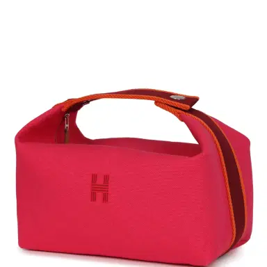HERMÈS Hermes Bride A Brac Carre Case GM Hibiscus Canvas Palladium Hardware | Thumbnail 3 HERMÈS Hermes Bride A Brac Carre Case GM Hibiscus Canvas Palladium Hardware | Thumbnail 3