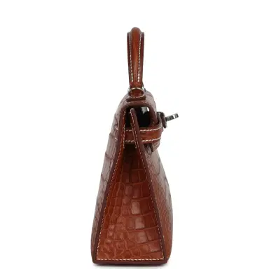 HERMÈS Hermes Kelly Sellier 20 Fauve Matte Alligator Mississippiensis Barenia Palladium Hardware | Thumbnail 4 HERMÈS Hermes Kelly Sellier 20 Fauve Matte Alligator Mississippiensis Barenia Palladium Hardware | Thumbnail 4