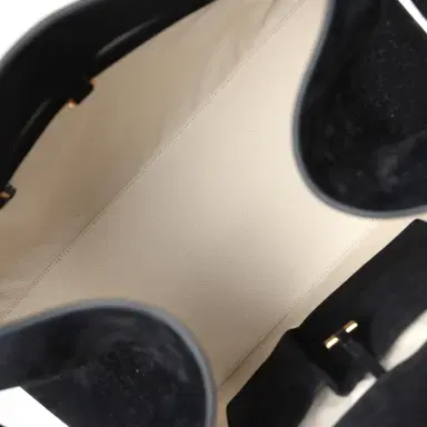 The Row The Row Soft Margaux 17 Bag Black Suede Gold Hardware | Thumbnail 9 The Row The Row Soft Margaux 17 Bag Black Suede Gold Hardware | Thumbnail 9