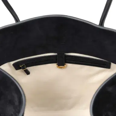 The Row The Row Soft Margaux 17 Bag Black Suede Gold Hardware | Thumbnail 10 The Row The Row Soft Margaux 17 Bag Black Suede Gold Hardware | Thumbnail 10
