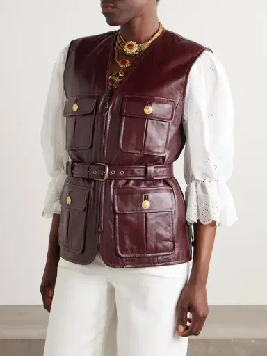 Chloé Belted Leather Vest | Thumbnail 3 Chloé Belted Leather Vest | Thumbnail 3