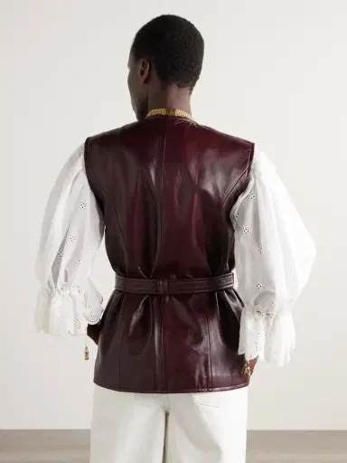 Chloé Belted Leather Vest | Thumbnail 4 Chloé Belted Leather Vest | Thumbnail 4