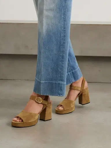 Valentino Garavani Vlogo 95 Suede Platform Sandals | Thumbnail 2 Valentino Garavani Vlogo 95 Suede Platform Sandals | Thumbnail 2