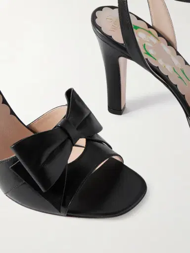 Valentino Garavani Bowow 95 Bow-detailed Leather Sandals | Thumbnail 4 Valentino Garavani Bowow 95 Bow-detailed Leather Sandals | Thumbnail 4