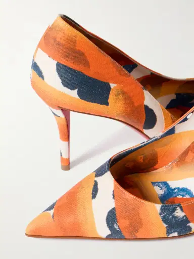 Christian Louboutin Miss Z 80 Printed Faille Pumps | Thumbnail 4 Christian Louboutin Miss Z 80 Printed Faille Pumps | Thumbnail 4